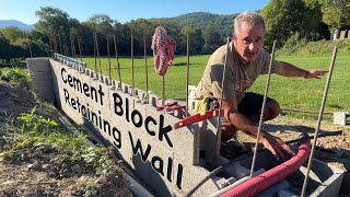 Building a Retaining Wall With Bloc a Bancher Part 2 [upl. by Komara]