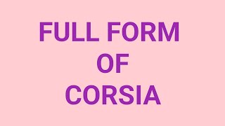 FULL FORM OF CORSIA PART1835  WHAT IS THE FULL FORM OF CORSIA  CORSIA FULL FORM [upl. by Wulf831]