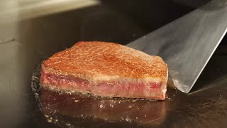 Wagyu Steak teppanyaki in Kobe Japan [upl. by Koenraad]