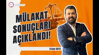 Hakimlik Mülakat Sonuçları Açıklandı  Erhan Kaya Canlı Yayın [upl. by Agueda]