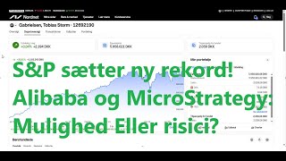 SampP sætter ny rekord Alibaba og Microstrategy Mulighed Eller risici [upl. by Eardna636]