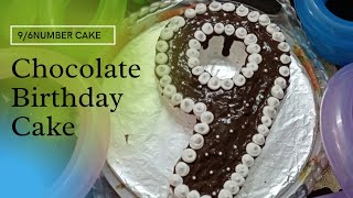 How to make 9 or 6 number cake  chocolate birthday cake [upl. by Eceinej277]