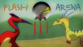 Flash Arena 3  Quetzalcoatlus vs Megaraptor [upl. by Ayinat]