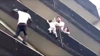 Malian hero scales Paris building to save child [upl. by Jordan]