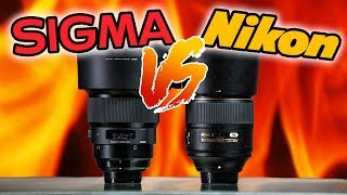 NIKON 105mm f14 vs SIGMA 105mm f14 ART  SHOCKING RESULTS [upl. by Gracye]