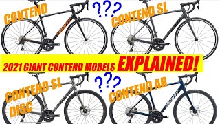 2021 Giant Contend Models Explained  Giant Contend SL  Giant Contend AR [upl. by Ellemac]