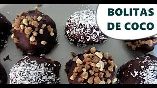 BOLITAS DE COCO 3 ingredientes  Receta facil y rapida [upl. by Averil784]