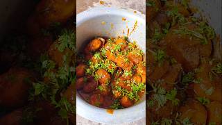 Navami special menu veg biryani aloo dum  food homedelivary recipe villgefood cooking reels [upl. by Adnawak]