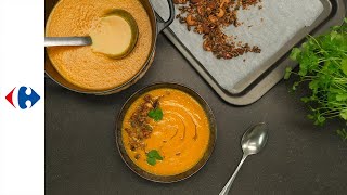 Soupe de carottes au curcuma et granola salé Bio [upl. by Nylinnej680]