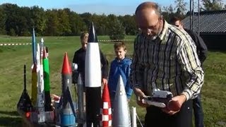 Uitleg model raket bouw en lancering Weekend van de Wetenschap door DRRA Model Rocket launch [upl. by Straus]