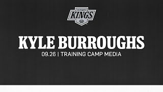 Defenseman Kyle Burroughs  0926 LA Kings Training Camp Media Availability [upl. by Hamimej]