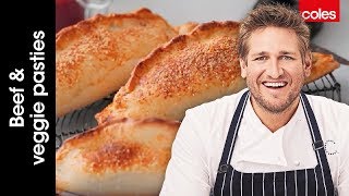 Easy Beef amp Veggie Pasties  Cook with Curtis Stone  Coles [upl. by Aleydis802]