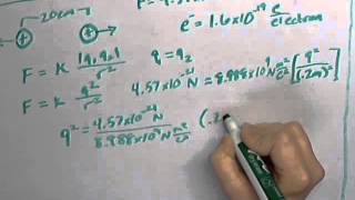 Using Coulombs Law to find the number of electrons present YF 216 [upl. by Emeline999]