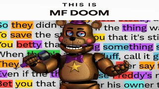 THIS IS MF DOOM  Rockstar Freddy Meme  Rhymes Highlighted [upl. by Htide735]