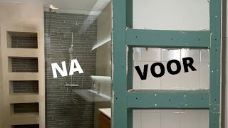 Badkamer renovatie voor en na kort maar krachtig [upl. by Aible]