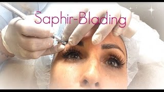 ♥ Microblading Nachbehandlung mit SaphirBlading  Vlog [upl. by Dickey]