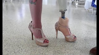 AmputeeOT Yes you can wear 4quot heels with a prosthetic leg captioned and in ASL [upl. by Velasco]