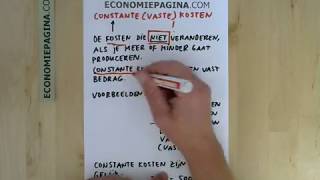 Constante vaste kosten TCK Economiepaginacom [upl. by Snej]