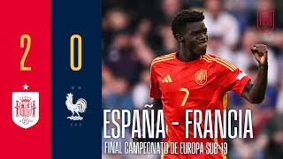 RESUMEN  España 20 Francia  Campeonato de Europa sub19  Final  🔴 SEFUTBOL [upl. by Kotz]