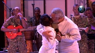 Jerry Rawlings gives Akosua Adjapong an electrifying peck [upl. by Htidirrem]