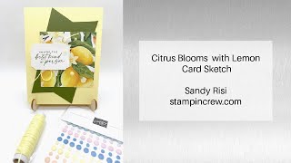 Citrus Blooms with Lemons Card Sketch [upl. by Salman]