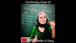 Continuity of Differentiability Class 12  Maths MCQ Class 12 Chapter 5 shorts youtubeshorts mcq [upl. by Ydner570]