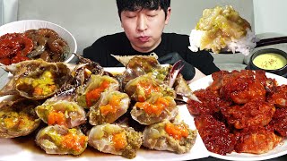 알가득 간장게장 양념게장과 새우장 등 밥도둑놈들🦀🦐Ft푸딩계란찜 Soy Sauce Marinated Crab MUKBANG ASMR REALSOUND EATINGSHOW [upl. by Clementine468]