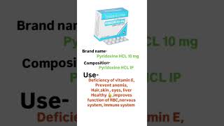 Pyridoxine HCL 10 mg tablet youtube [upl. by Paula]