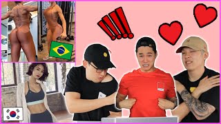 COREANOS REAGEM A MODA FITNESS l BRASIL x COREIA [upl. by Lleral697]