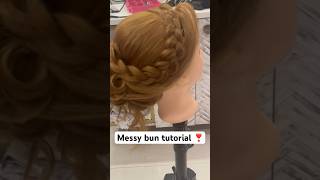 Messy bun hairstyle viralreel hairstyle amazinghacks hair easyhairstyle bunhairstyle hair [upl. by Tildie671]