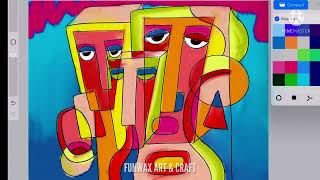 How to draw Cubism Picasso inspired portrait  Cubism art lesson for kids  Cubist drawing [upl. by Assir]