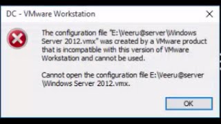 That is incompaitble with version of vmware workstation and cannot be used [upl. by Eerdna]