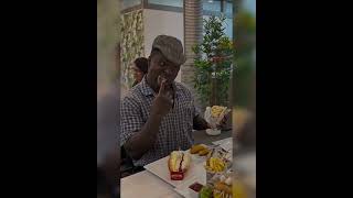 Napi enjoying his self at restaurant Madrid SpainAfrican comedy [upl. by Anekahs381]