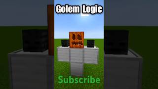 Golem logic in minecraft minecraft Skgameplay01 viralshorts viralreels [upl. by Assilla85]