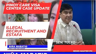 PINOY CARE VISA CENTER CASE UPDATE ESTAFA AND ILLEGAL RECRUITMENT I SENATE HEARING SEN RAFFY TULFO [upl. by Simetra270]