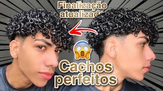 FINALIZAÇÃO ATUALIZADA CABELO CACHEADO MASCULINO como deixar cabelo cacheado [upl. by Lalaj376]