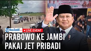 🔴Prabowo Subianto Pakai Jet Pribadi Berkunjung ke Jambi [upl. by Alleuol]