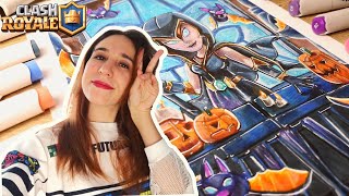 Clash Royale  DESSIN ECRAN CHARGEMENT SAISON 40  ClashOWeen Halloween  Speed drawing [upl. by Zemaj]