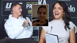 Nina Drama responds to backlash after Tom Aspinall asks her Xrated question [upl. by Grimbald55]