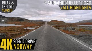 Breathtaking Drive in Norway  Aurlandsfjellet Scenic Route in Beautiful Autumn Landscape 4k [upl. by Novj]