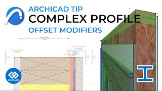 Creating Complex Profile Offset Modifiers in Archicad Walls [upl. by Hars]