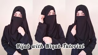 Hijab With Niqab Tutorial  Full Coverage Niqab Style  Hijab style  zainab [upl. by Meesan329]