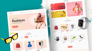 Responsive Fashion Ecommerce Website HTML CSS SASS and JavaScript [upl. by Gellman]