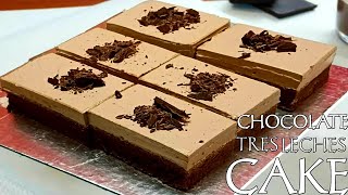 Chocolate Tres Leches Cake Ultimate Moist Tres Leches Cake Best Cake Recipe [upl. by Regdirb]