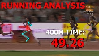 Running Analysis Running the 400m In Under 50 Sec Allyson Felix [upl. by Aneeuqahs]