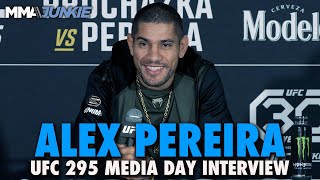 Alex Pereira Locked In Ahead of Chance at TwoDivision Title History  UFC 295 [upl. by Lehsreh]