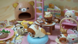 ReMent Rilakkuma Cat Cafe Unboxing FULL SETCLOSE UPS [upl. by Liv]