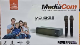 Unboxing MEDIACOM MCI SK22 Bluetooth Karaoke Speaker [upl. by Danyluk519]