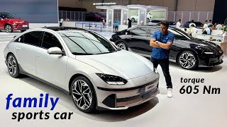 4 door coupe sports looking electric family car Hyundai ioniq 6 overview [upl. by Noived481]