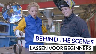 Lassen voor beginners  Leren lassen met laskampioen Brenda Vermeiren  Behind the Scenes [upl. by Asoral]